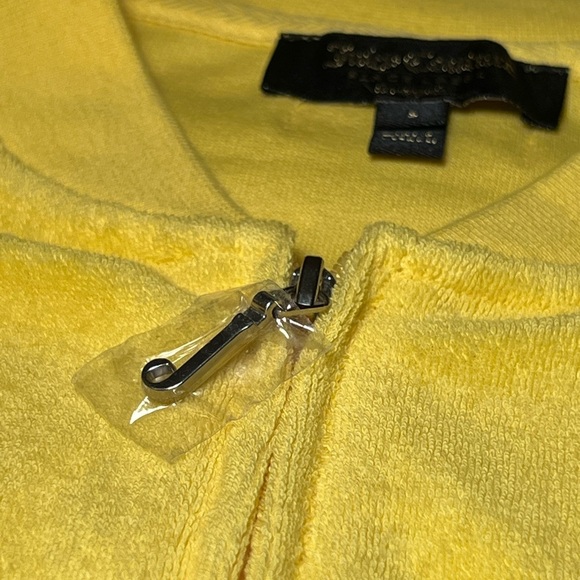 NWT Juicy Couture Black Label Terrycloth Oversized Track Jacket, size small Y2K - Picture 3 of 11